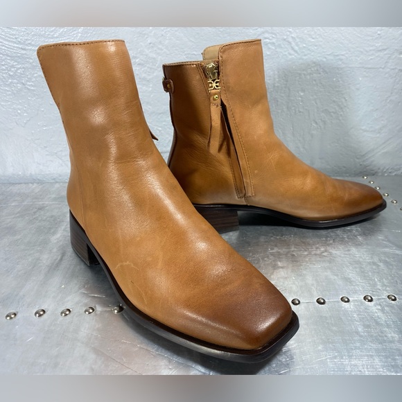 Thatcher Womens Leather Square Toe Ankle Boots - Picture 2 of 16